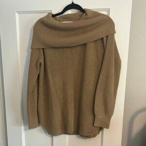 MICHAEL Michael Kors Tan Off-the-Shoulder Sweater